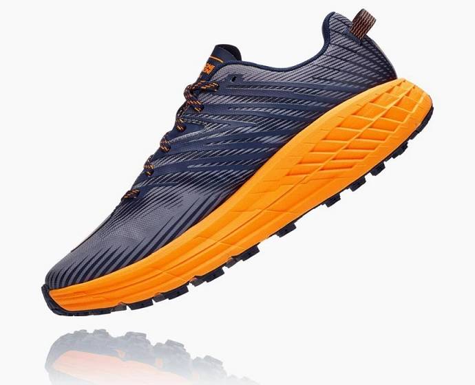 Tenis Para Trail Running Hoka Speedgoat 4 Hombre Azul Marino | Mexico-3267184