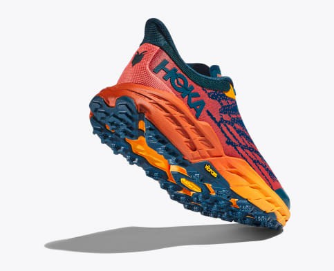 Tenis Para Trail Running Hoka Speedgoat 5 Mujer Azules Naranjas | Mexico-3612549