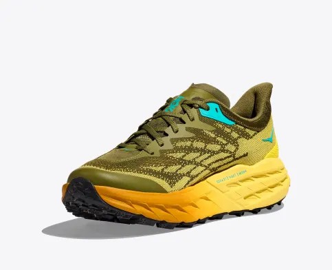 Tenis Para Trail Running Hoka Speedgoat 5 Hombre Verdes Oscuro Amarillos | Mexico-3820754