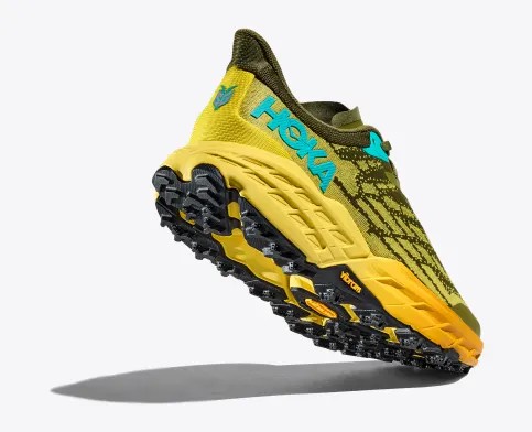 Tenis Para Trail Running Hoka Speedgoat 5 Hombre Verdes Oscuro Amarillos | Mexico-3820754