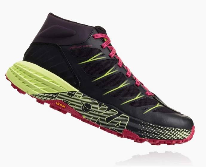 Tenis Para Trail Running Hoka Speedgoat Mid Impermeables Mujer Negros | Mexico-4075912