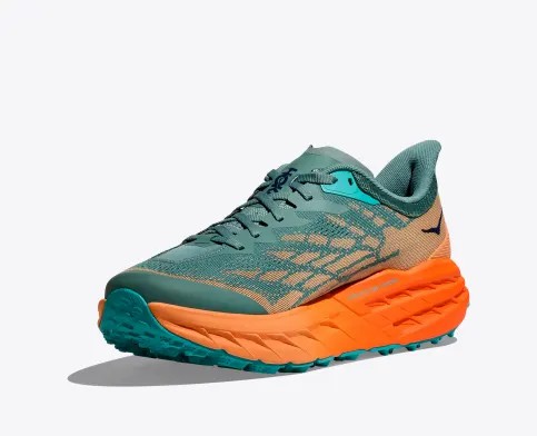 Tenis Para Trail Running Hoka Speedgoat 5 Hombre Verdes Claro Naranjas | Mexico-5230614