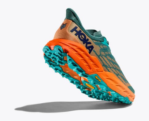 Tenis Para Trail Running Hoka Speedgoat 5 Hombre Verdes Claro Naranjas | Mexico-5230614