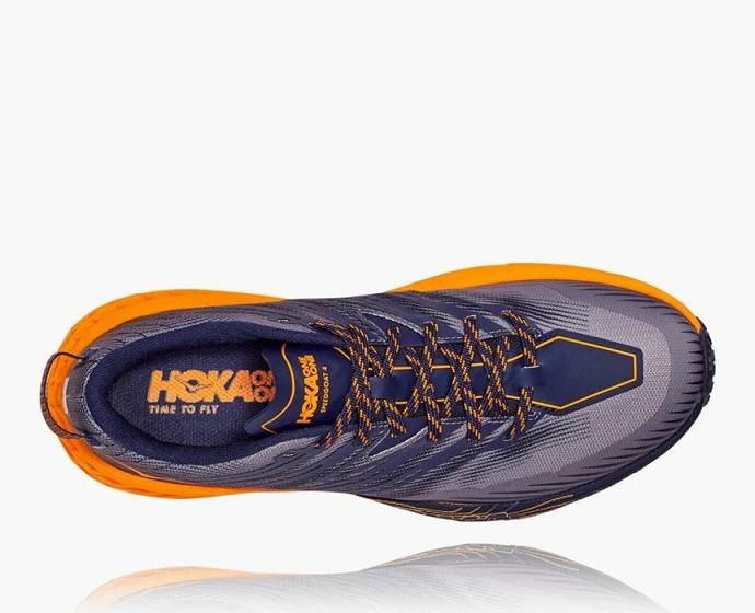 Tenis Para Trail Running Hoka Speedgoat 4 Anchos Hombre Azul Marino | Mexico-5643901