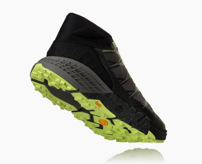 Tenis Para Trail Running Hoka Speedgoat Mid Impermeables Hombre Negros | Mexico-5648123