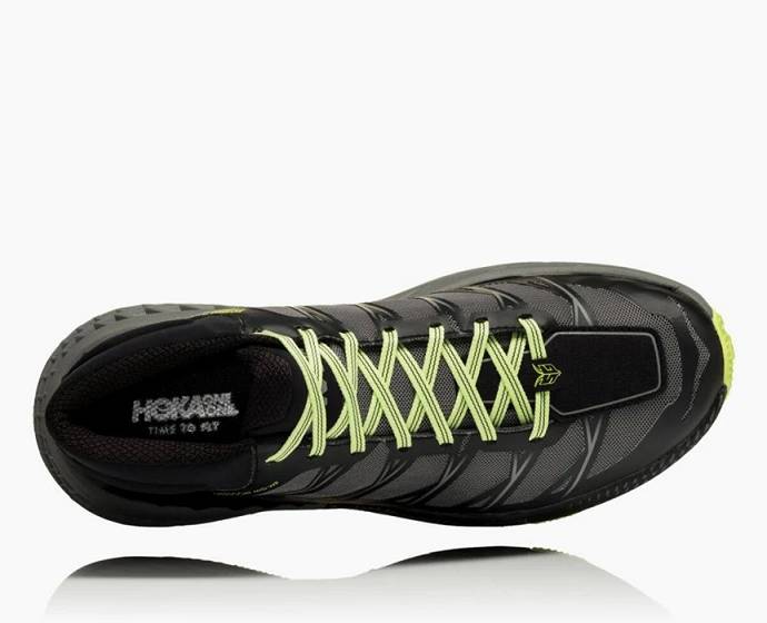 Tenis Para Trail Running Hoka Speedgoat Mid Impermeables Hombre Negros | Mexico-5648123