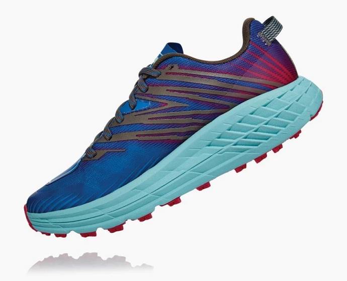 Tenis Para Trail Running Hoka Speedgoat 4 Anchos Mujer Azul Marino | Mexico-6524781