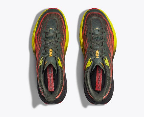 Tenis Para Trail Running Hoka Speedgoat 5 Hombre Negros Rojos | Mexico-7638251