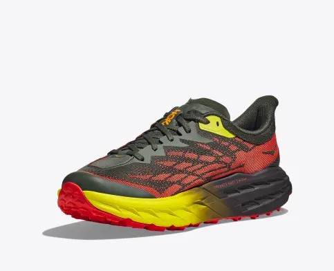 Tenis Para Trail Running Hoka Speedgoat 5 Hombre Negros Rojos | Mexico-7638251