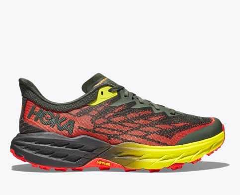 Tenis Para Trail Running Hoka Speedgoat 5 Hombre Negros Rojos | Mexico-7638251