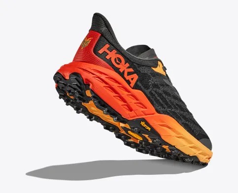 Tenis Para Trail Running Hoka Speedgoat 5 Hombre Negros Naranjas | Mexico-8963250