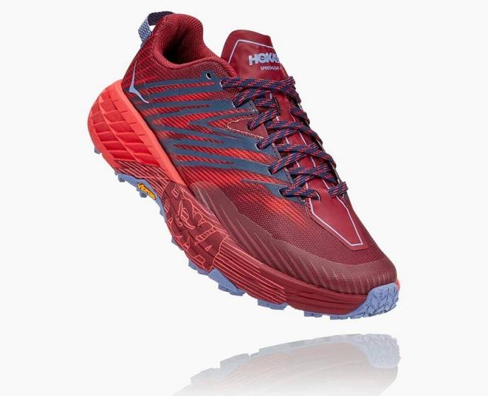 Tenis Para Trail Running Hoka Speedgoat 4 Mujer Rojos | Mexico-9637158