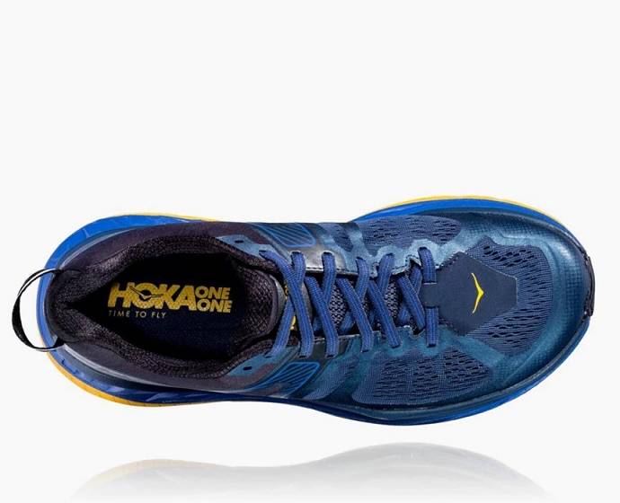 Tenis Para Trail Running Hoka Stinson ATR 5 Hombre Azul Marino | Mexico-3148960