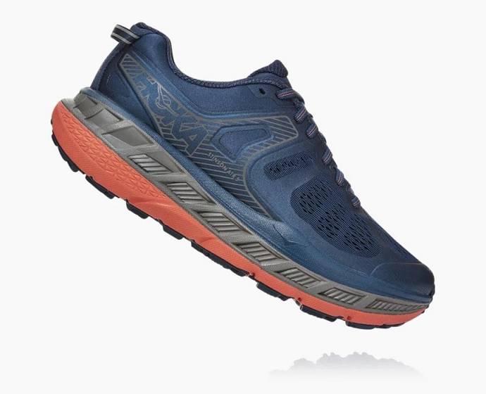 Tenis Para Trail Running Hoka Stinson ATR 5 Mujer Azul Marino | Mexico-3459807