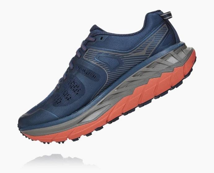 Tenis Para Trail Running Hoka Stinson ATR 5 Mujer Azul Marino | Mexico-3459807