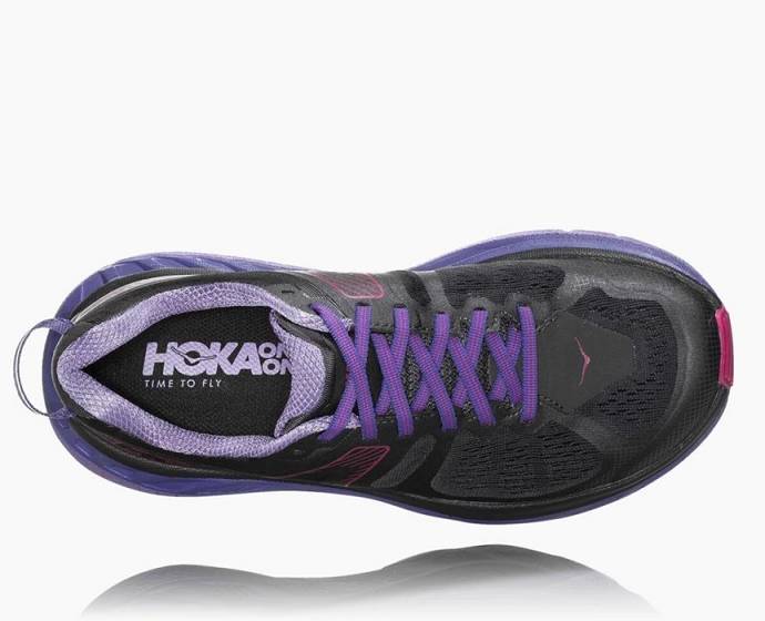 Tenis Para Trail Running Hoka Stinson ATR 5 Mujer Negros Morados | Mexico-8742693