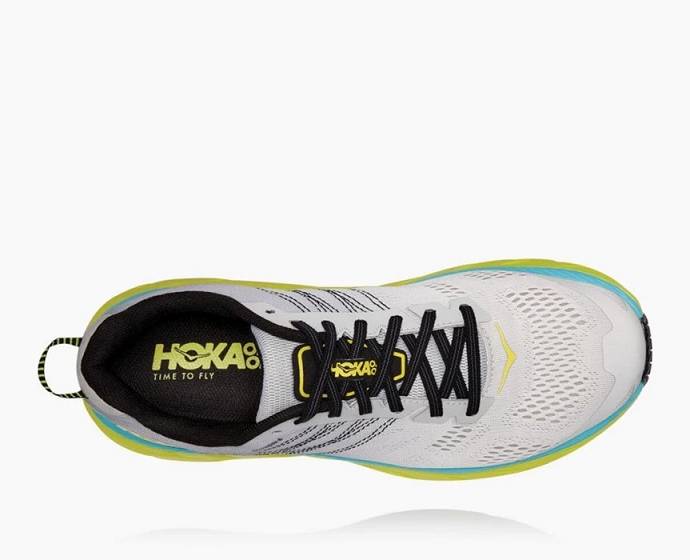 Zapatos De Recuperación Hoka Clifton 6 Hombre Blancos Verdes | Mexico-3957162