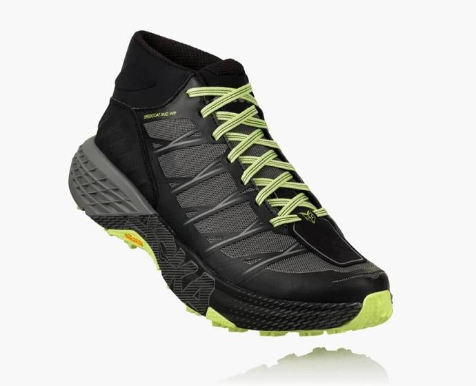 Botas Montaña Hoka Speedgoat Mid Impermeables Hombre Negros | Mexico-0634175