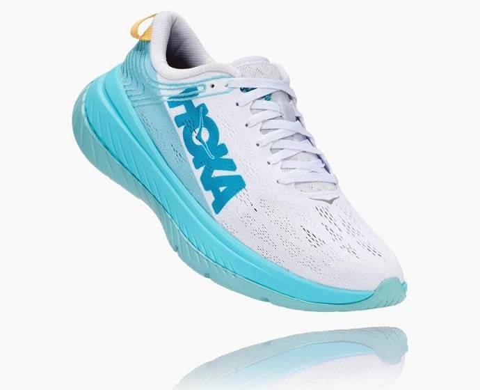 Tenis Para Correr En Carretera Hoka Carbon X Mujer Blancos Kaki | Mexico-9401285