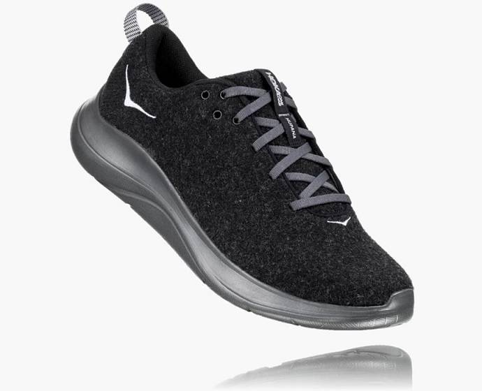 Tenis Para Correr Hoka Hupana Flow Lana Hombre Negros | Mexico-9078263