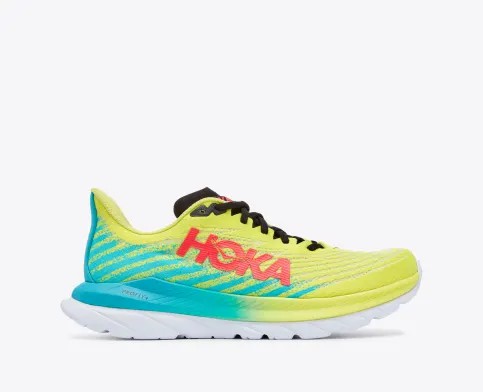 Tenis Para Correr Hoka Mach 5 Hombre Amarillos Turquesa | Mexico-9425670