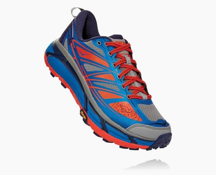 Tenis Para Trail Running Hoka Mafate Speed 2 Hombre Azules Rojos | Mexico-4210859