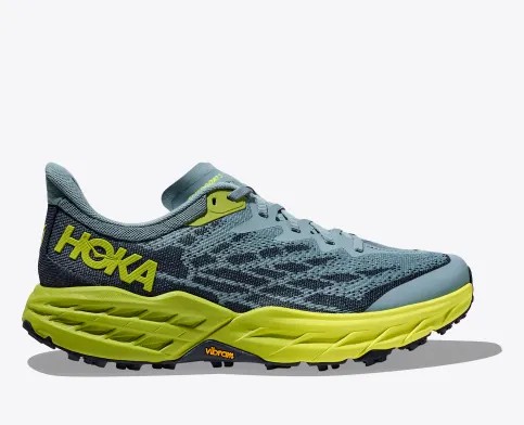 Tenis Para Trail Running Hoka Speedgoat 5 Hombre Azules Claro Verdes | Mexico-0617359