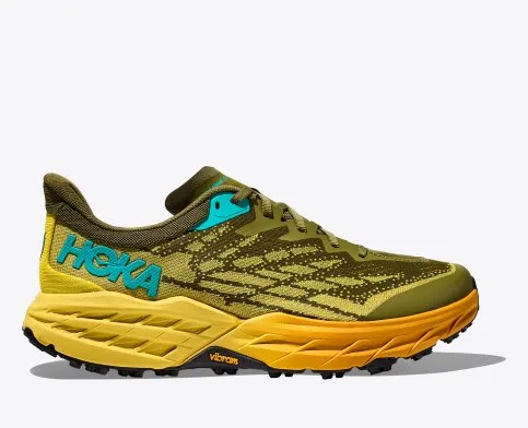 Tenis Para Trail Running Hoka Speedgoat 5 Hombre Verdes Oscuro Amarillos | Mexico-3820754