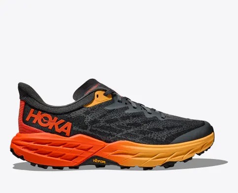 Tenis Para Trail Running Hoka Speedgoat 5 Hombre Negros Naranjas | Mexico-8963250