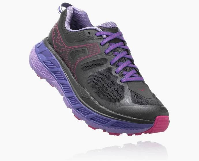 Tenis Para Trail Running Hoka Stinson ATR 5 Mujer Negros Morados | Mexico-8742693